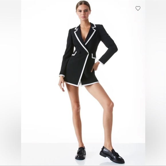 Alice and Olivia “KYRIE PIPED TUXEDO DRESS” - Picture 5 of 9